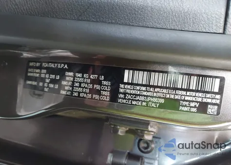 2018 Jeep Renegade Altitude Fwd z USA, uszkodzony, nr VIN ZACCJABB3JPH86399